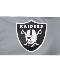 WinCraft Oakland Raiders Grey Background- 3X5 Deluxe Flag