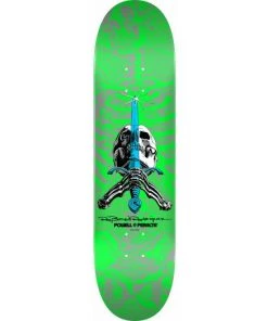 Catalog Powell Peralta Skull And Sword Skateboard Deck Green - 8 X 31.45