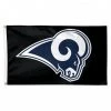 WinCraft Catalog Los Angeles Rams Black Background 3X5 Deluxe Flag