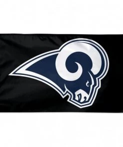 WinCraft Catalog Los Angeles Rams Black Background 3X5 Deluxe Flag