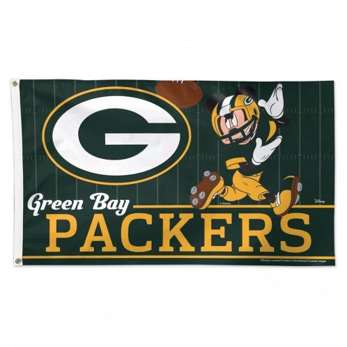 WinCraft Catalog Green Bay Packers Disney Mickey Mouse - 3X5 Deluxe Flag 1 WinCraft Catalog Green Bay Packers Disney Mickey Mouse - 3X5 Deluxe Flag