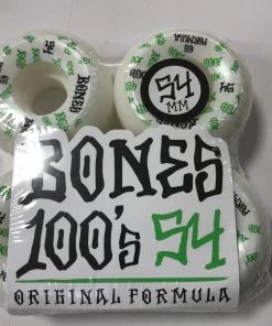 Catalog Bones 100s 54mm/100A Original Formula V5 Sidecut Wheels - White