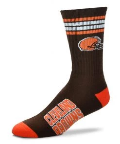For Bare Feet Cleveland Browns 4 Stripe Socks