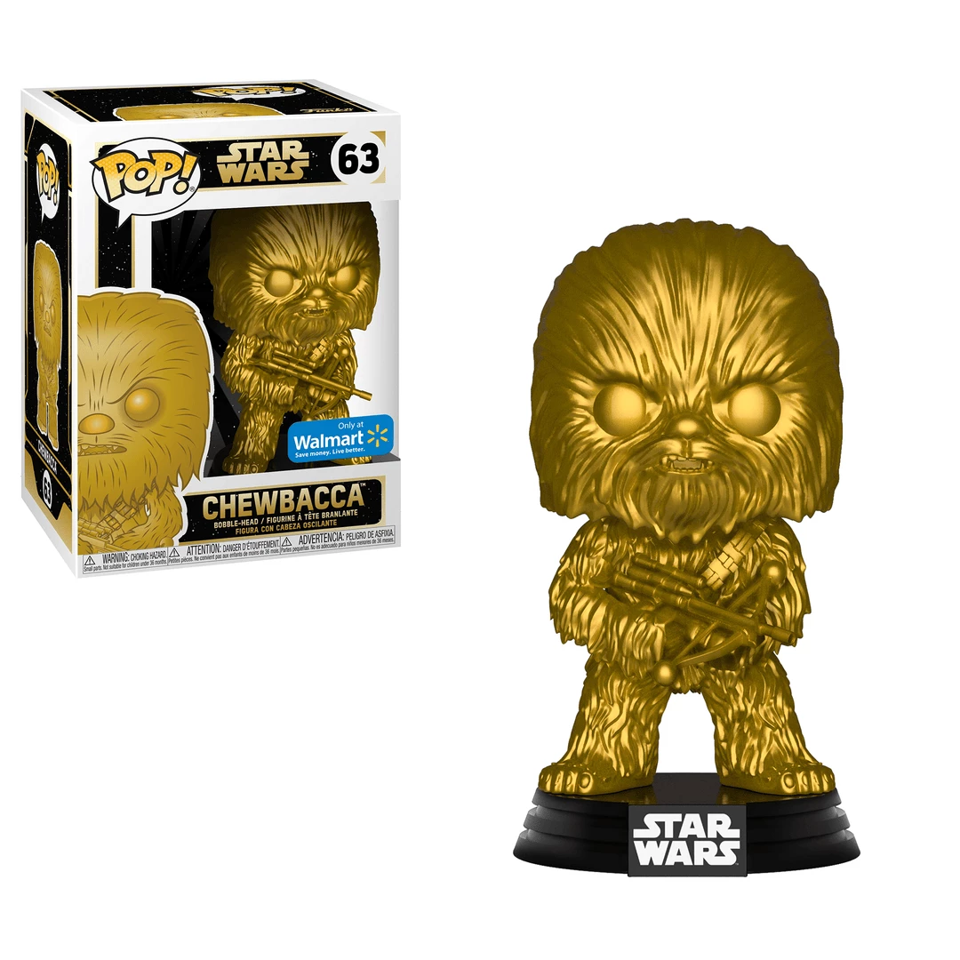 Chewbacca (Gold Metallic) 63 - Star Wars - Funko Pop 1 Chewbacca (Gold Metallic) 63 - Star Wars - Funko Pop