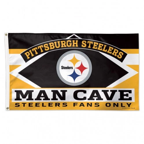 WinCraft Pittsburgh Steelers Mancave - 3X5 Deluxe Flag Catalog 1 WinCraft Pittsburgh Steelers Mancave - 3X5 Deluxe Flag Catalog