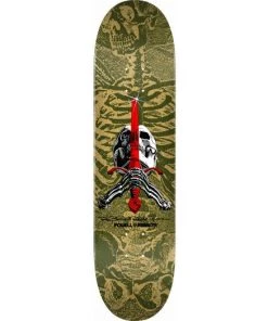 Catalog Powell Peralta Skull & Sword Skateboard Deck Olive - 8.25 X 31.95