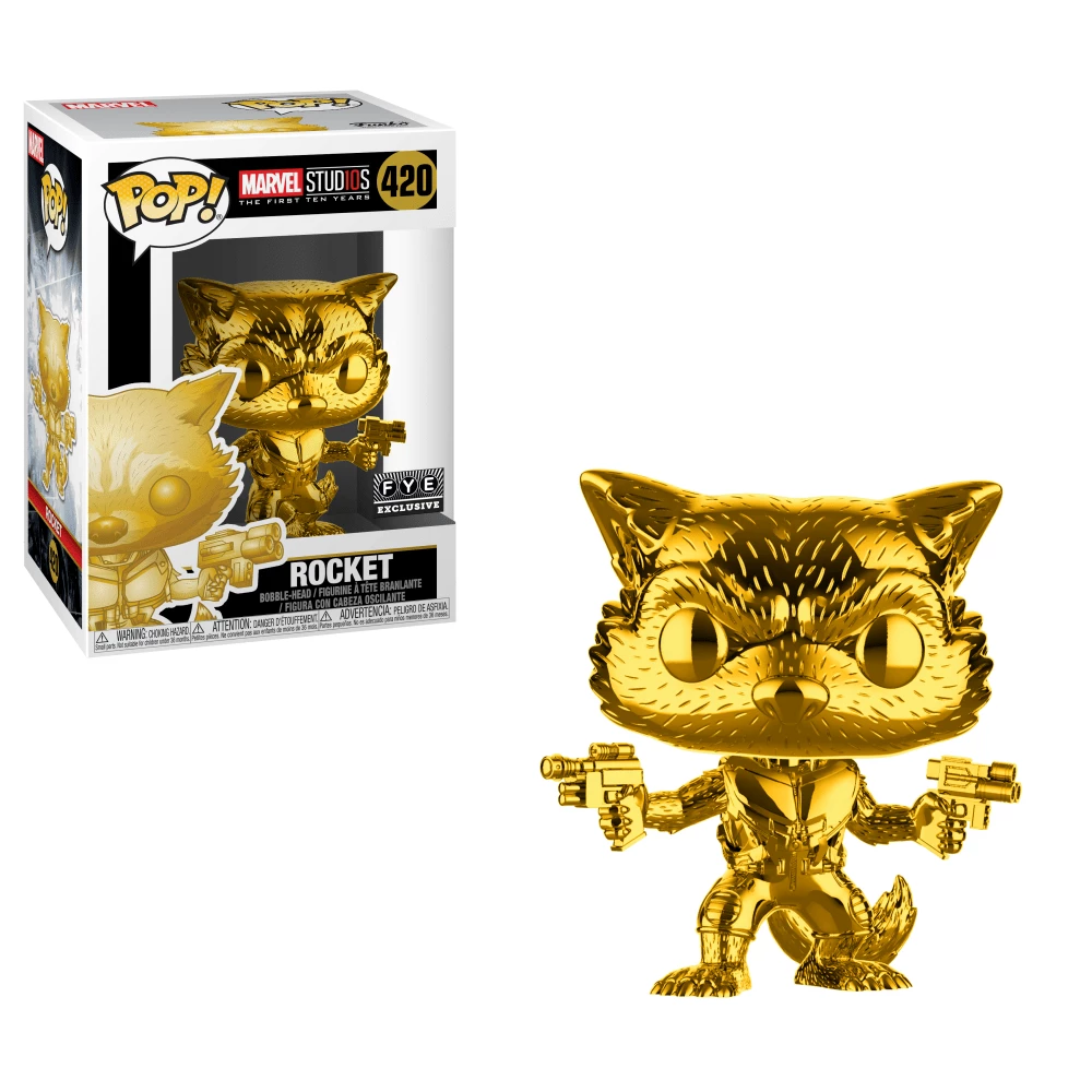 Catalog Rocket (Gold Chrome) 420 - Guardians Of The Galaxy Vol. 2 - Funko Pop 1 Catalog Rocket (Gold Chrome) 420 - Guardians Of The Galaxy Vol. 2 - Funko Pop