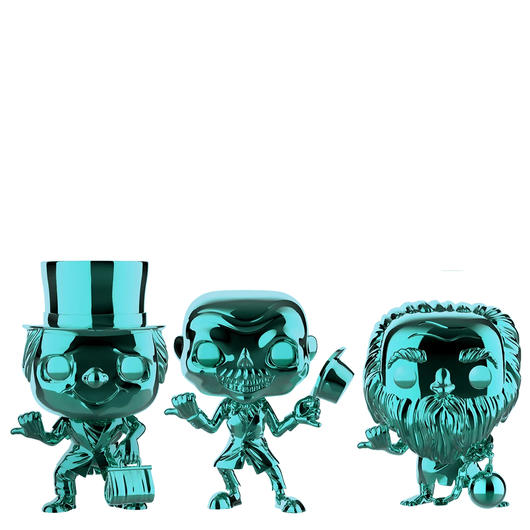 Catalog Hitch Hiking Ghosts (Blue Chrome) - Phineas, Ezra, Gus - 3 Pack - Haunted Mansion - Funko Pop 1 Catalog Hitch Hiking Ghosts (Blue Chrome) - Phineas, Ezra, Gus - 3 Pack - Haunted Mansion - Funko Pop