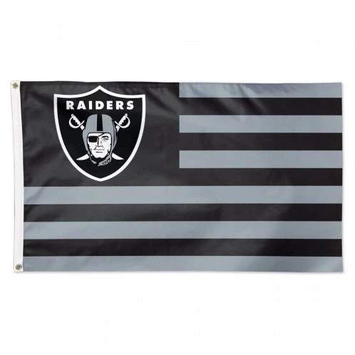 WinCraft Oakland Raiders Patriotic America - 3X5 Deluxe Flag 1 WinCraft Oakland Raiders Patriotic America - 3X5 Deluxe Flag