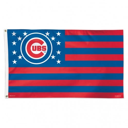 WinCraft Chicago Cubs Patriotic America 3X5 Deluxe Flag Catalog 1 WinCraft Chicago Cubs Patriotic America 3X5 Deluxe Flag Catalog