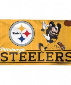 WinCraft Catalog Pittsburg Steelers Mickey Mouse - 3X5 Deluxe Flag