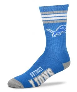 For Bare Feet Detroit Lions 4 Stripe Socks