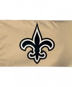 WinCraft Catalog New Orleans Saints Gold Background 3X5 Deluxe Flag