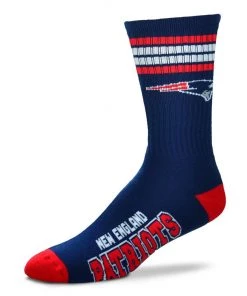 For Bare Feet Catalog New England Patriots 4 Stripe Socks