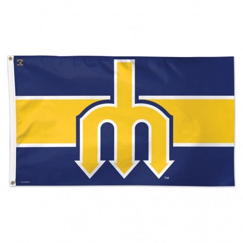 WinCraft Seattle Mariners Cooperstown 3X5 Deluxe Flag 1 WinCraft Seattle Mariners Cooperstown 3X5 Deluxe Flag