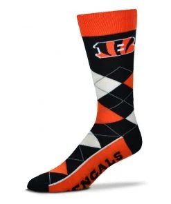 For Bare Feet Cincinnati Bengals Argyle Socks