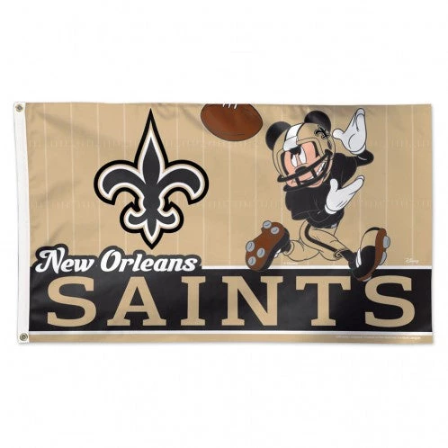 WinCraft Catalog New Orleans Saints Disney Mickey Mouse 3X5 Deluxe Flag 1 WinCraft Catalog New Orleans Saints Disney Mickey Mouse 3X5 Deluxe Flag