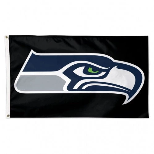 WinCraft Seattle Seahawks Black Background - 3X5 Deluxe Flag Catalog 1 WinCraft Seattle Seahawks Black Background - 3X5 Deluxe Flag Catalog