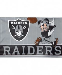 WinCraft Catalog Oakland Raiders Mickey Mouse - 3X5 Deluxe Flag