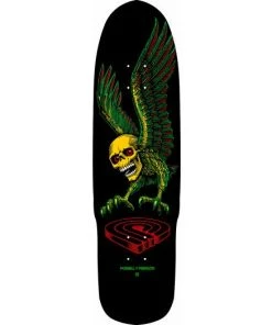 Powell Peralta Funshape Winged Skull Skateboard Deck - Black/Gold - 8.5 X 32.875