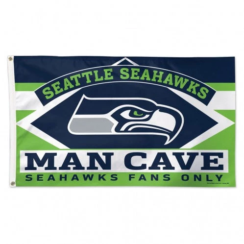 WinCraft Seattle Seahawks Mancave - 3X5 Deluxe Flag 1 WinCraft Seattle Seahawks Mancave - 3X5 Deluxe Flag