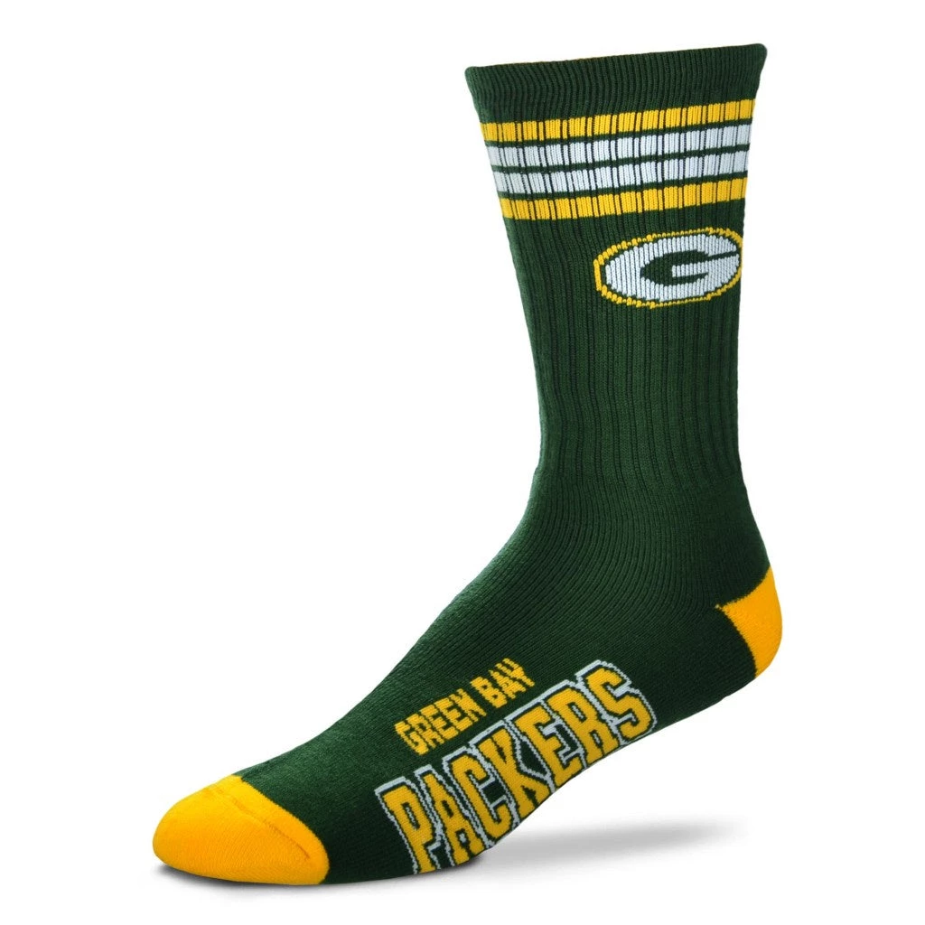 For Bare Feet Green Bay Packers 4 Stripe Socks 1 For Bare Feet Green Bay Packers 4 Stripe Socks