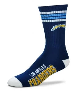 For Bare Feet Catalog Los Angeles Chargers 4 Stripe Socks