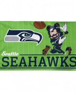 WinCraft Catalog Seattle Seahawks Mickey Mouse - 3X5 Deluxe Flag
