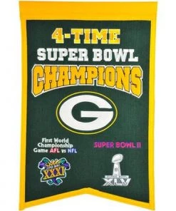Winning Streak Green Bay Packers Super Bowl Champions Banner