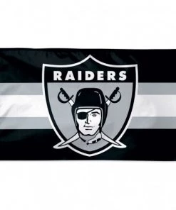 WinCraft Oakland Raiders Classic Logo - 3X5 Deluxe Flag
