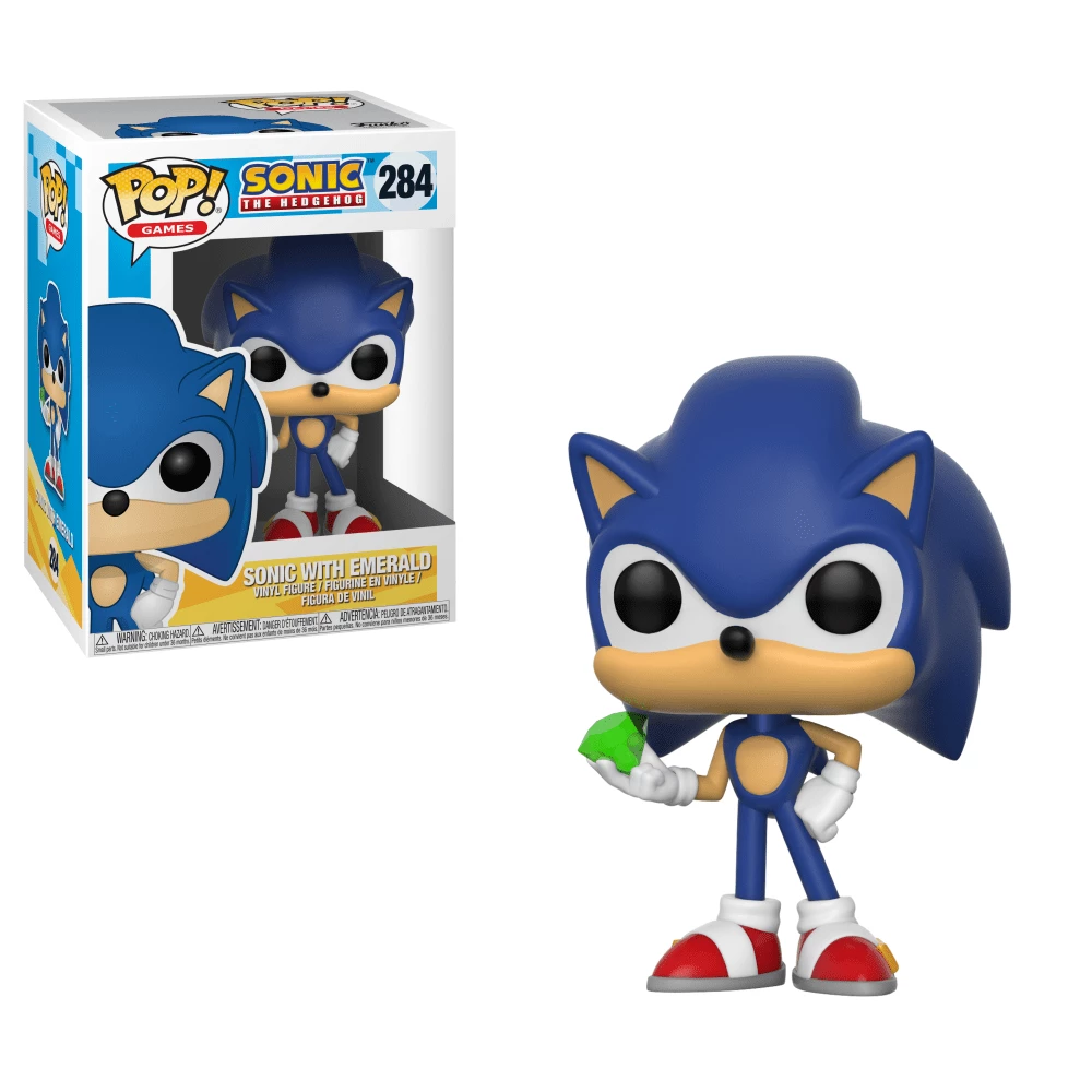 Sonic With Emerald 284 - Sonic The Hedgehog - Funko Pop 1 Sonic With Emerald 284 - Sonic The Hedgehog - Funko Pop