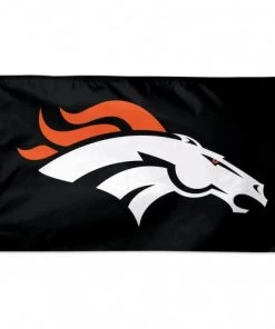 WinCraft Catalog Denver Broncos Black Background - 3X5 Deluxe Flag