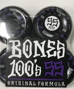 Catalog Bones 100s 55mm/100A Original Formula V5 Sidecut Wheels - Black
