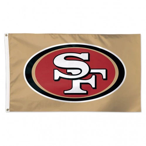 WinCraft San Francisco 49ers Gold Background - 3X5 Deluxe Flag 1 WinCraft San Francisco 49ers Gold Background - 3X5 Deluxe Flag