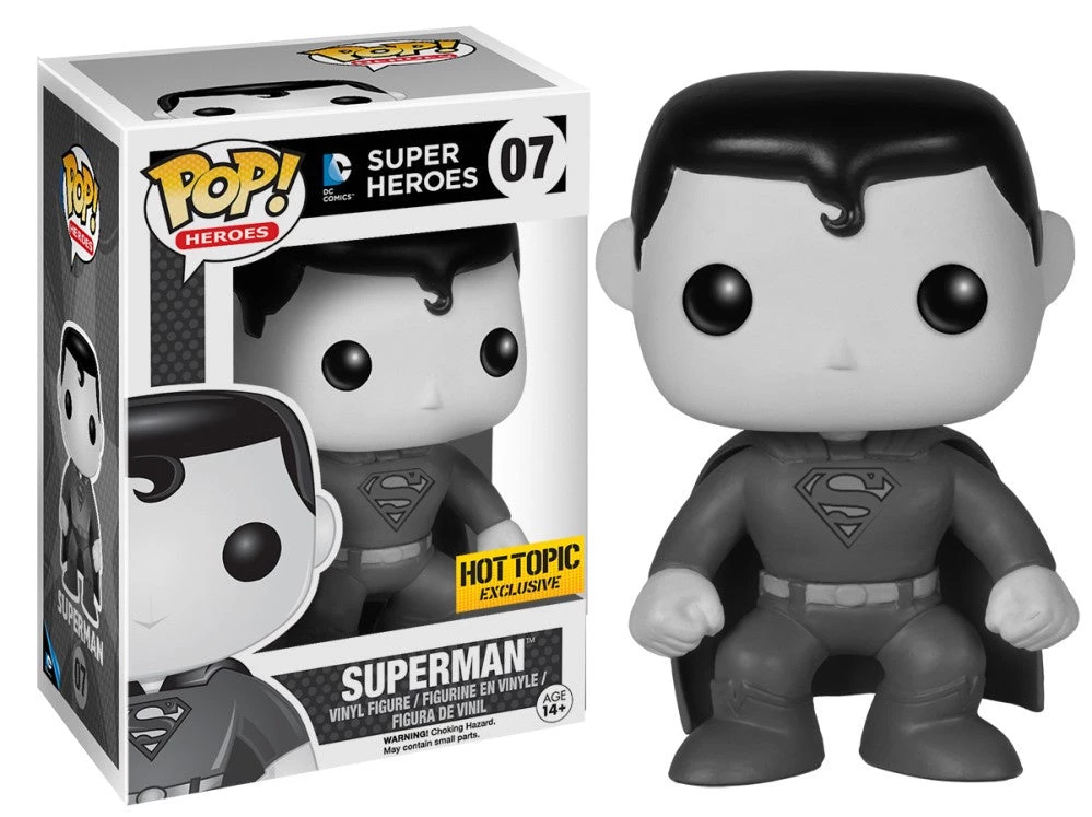 Superman (Black & White) 07 - DC Super Heroes - Funko Pop 1 Superman (Black & White) 07 - DC Super Heroes - Funko Pop