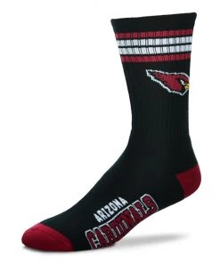 For Bare Feet Arizona Cardinals 4 Stripe Socks